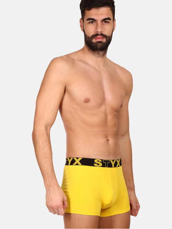 Styx Жълти мъжки боксерки Styx