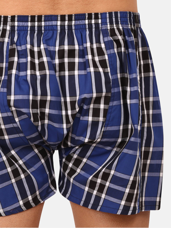 Styx Черно-сини мъжки карирани къси панталони Styx classic