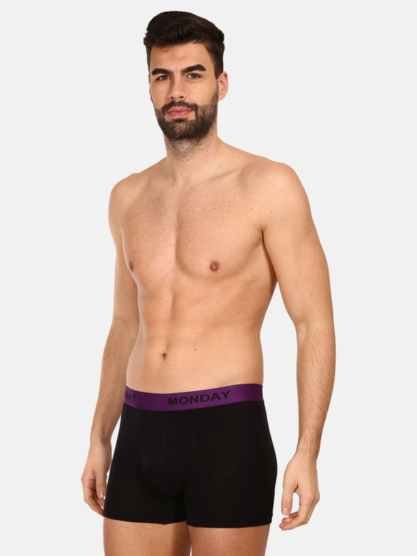 Nedeto Комплект от седем мъжки боксерки в черно Nedeto