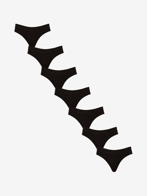 Nedeto Комплект от седем мъжки гащи в черно Nedeto