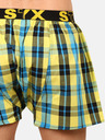 Styx Синьо-жълти мъжки карирани шорти Styx