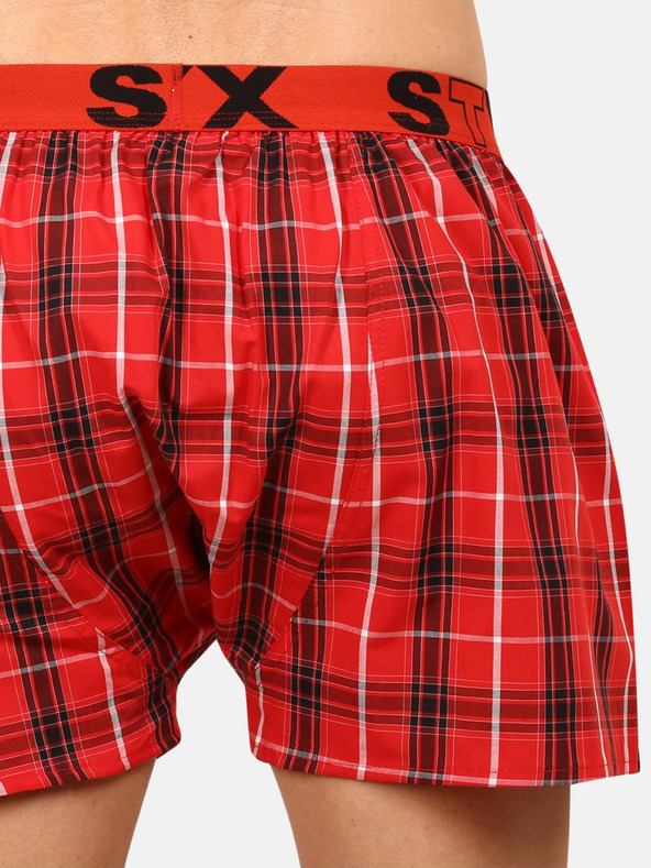 Styx Styx червени мъжки карирани шорти