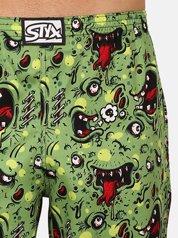 Styx Зелени мъжки пижамени долнища Styx с шарка