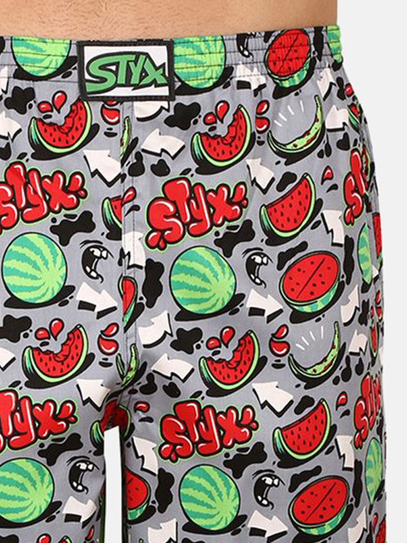 Styx Червено и сиво мъжко шарено долнище на пижама Styx