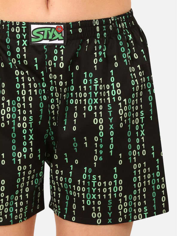 Styx Зелени и черни дамски къси панталони с шарка Styx Код