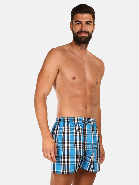 Styx Сини мъжки карирани къси панталони Styx