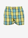 Styx Синьо-жълти мъжки карирани шорти Styx