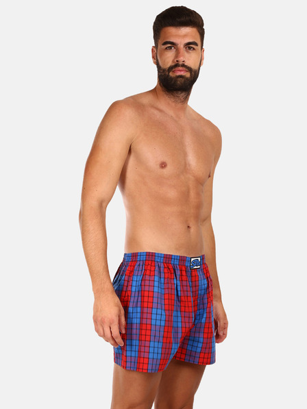 Styx Червени и сини мъжки карирани къси панталони Styx