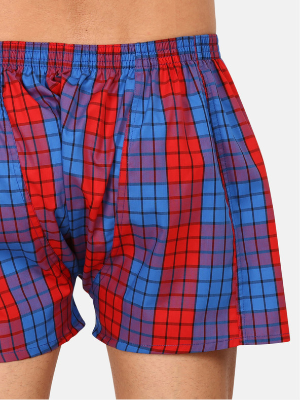 Styx Червени и сини мъжки карирани къси панталони Styx