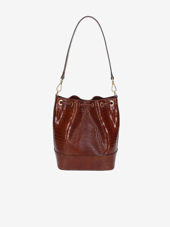 Elega Кафява дамска кожена чанта Elega Riches