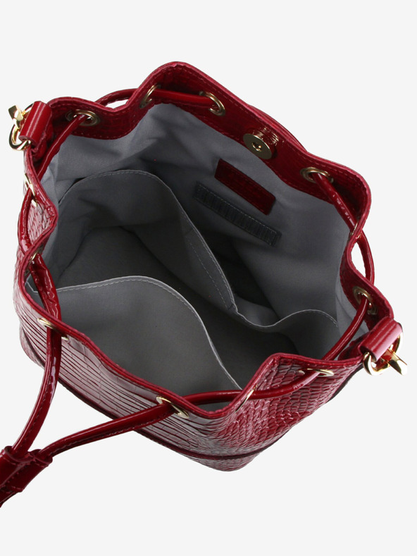 Elega Elega Riches Червена дамска кожена чанта