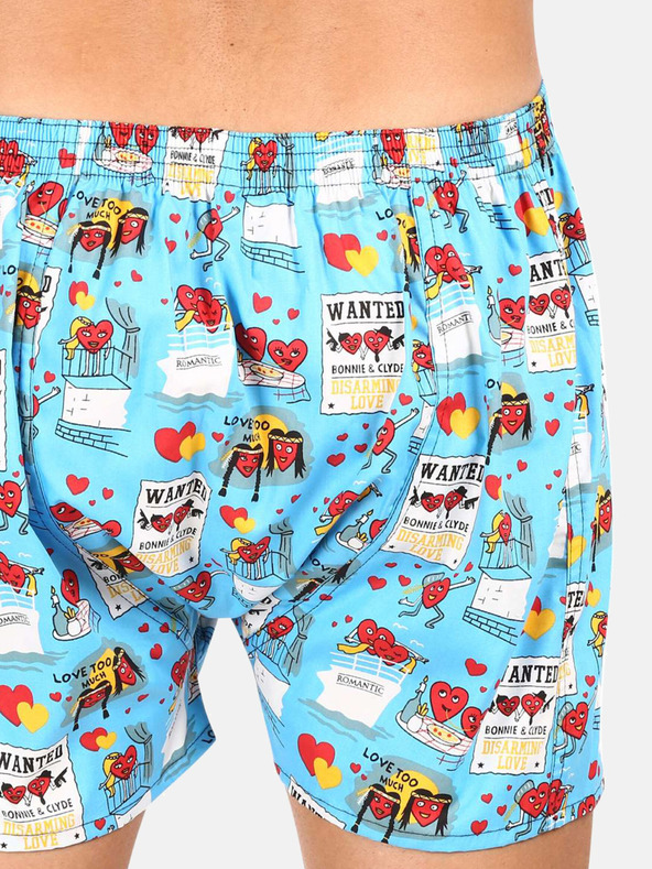 Styx Тюркоазени мъжки шорти Styx за Деня на влюбените