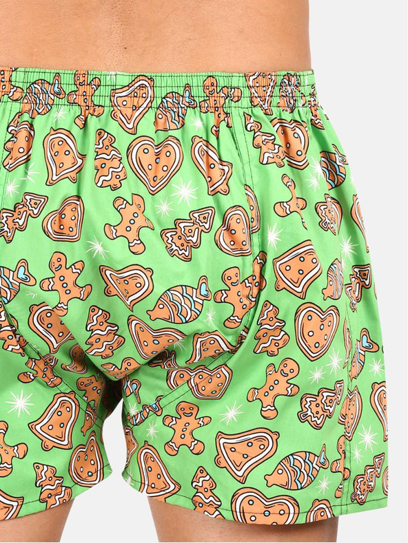 Styx Светлозелени мъжки коледни панталони Styx за Коледа с джинджифил