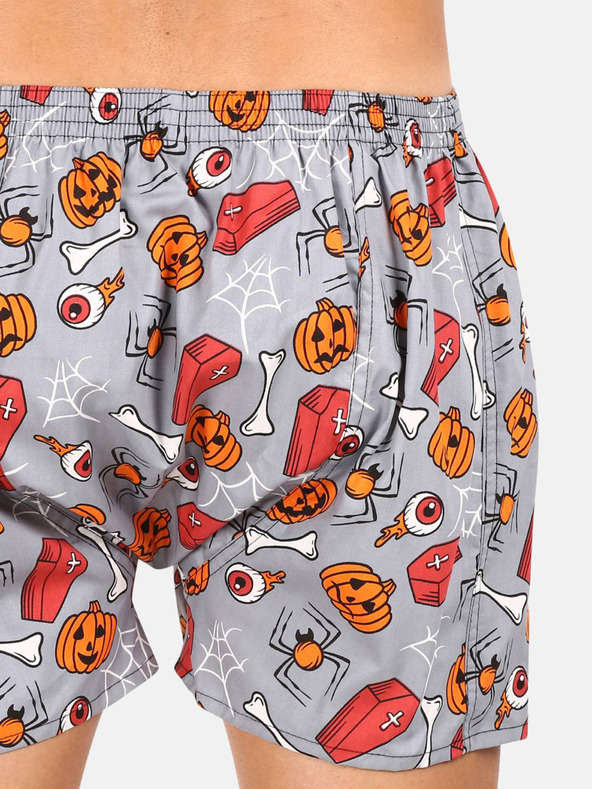 Styx Оранжево-сиви мъжки къси панталони Styx за Хелоуин Гробове