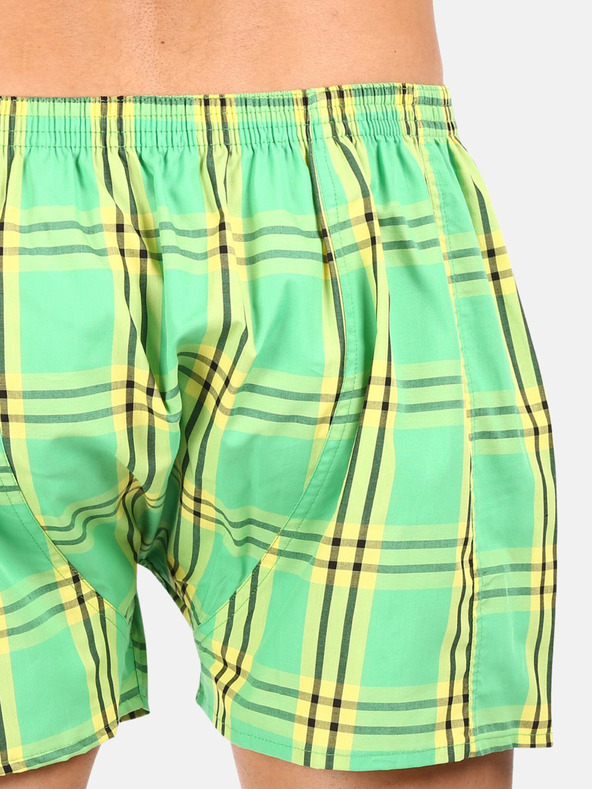 Styx Светлозелени мъжки карирани шорти Styx