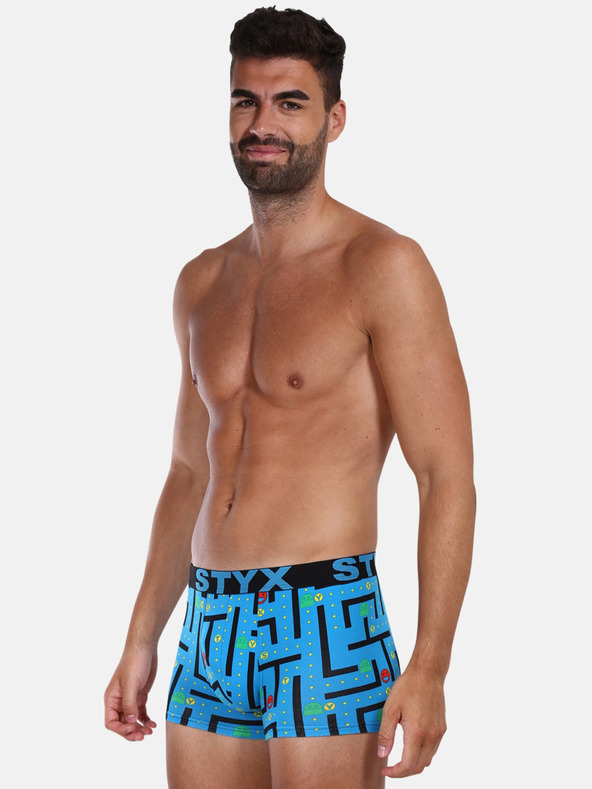 Styx Сини мъжки боксерки Styx с шарка Игра