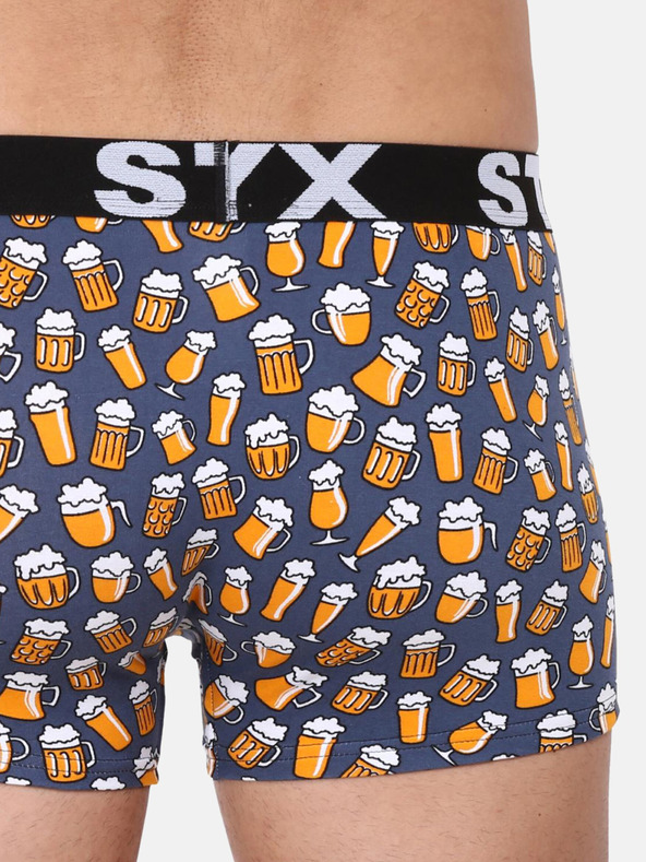 Styx Сиви мъжки боксерки с шарка Styx Beer