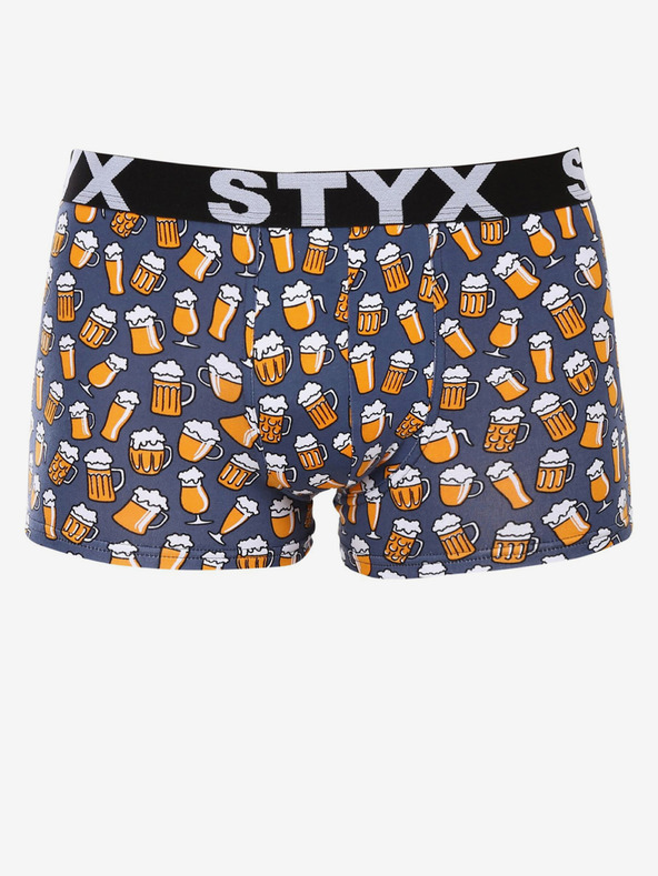 Styx Сиви мъжки боксерки с шарка Styx Beer