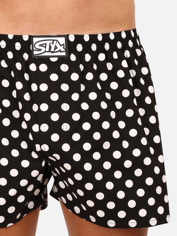 Styx Мъжки къси панталони на точки Styx на черни и бели точки