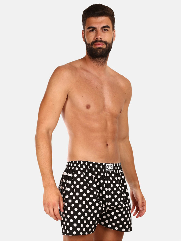 Styx Мъжки къси панталони на точки Styx на черни и бели точки