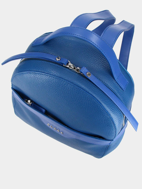 Elega Синя дамска кожена раница ELEGA Festy