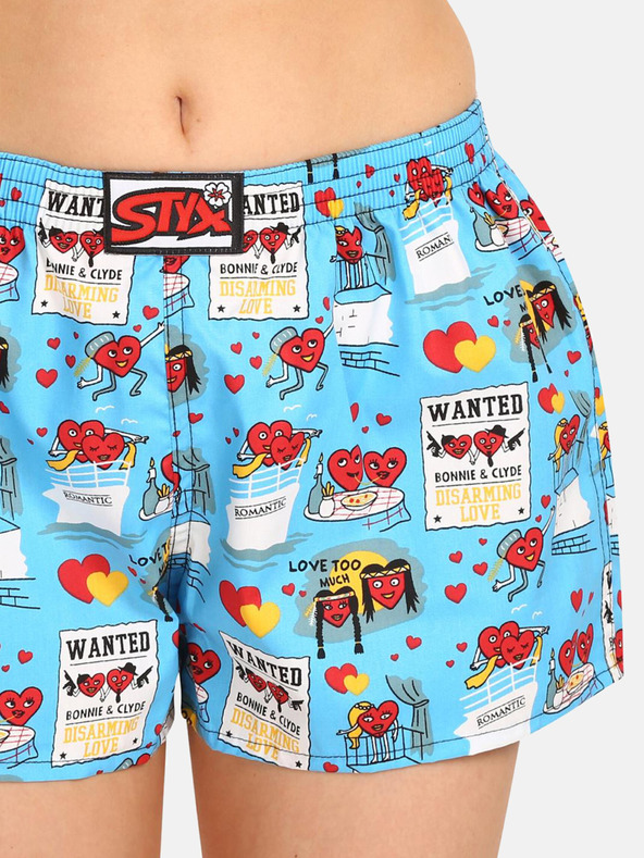 Styx Светлосини дамски къси панталони Styx за Деня на влюбените