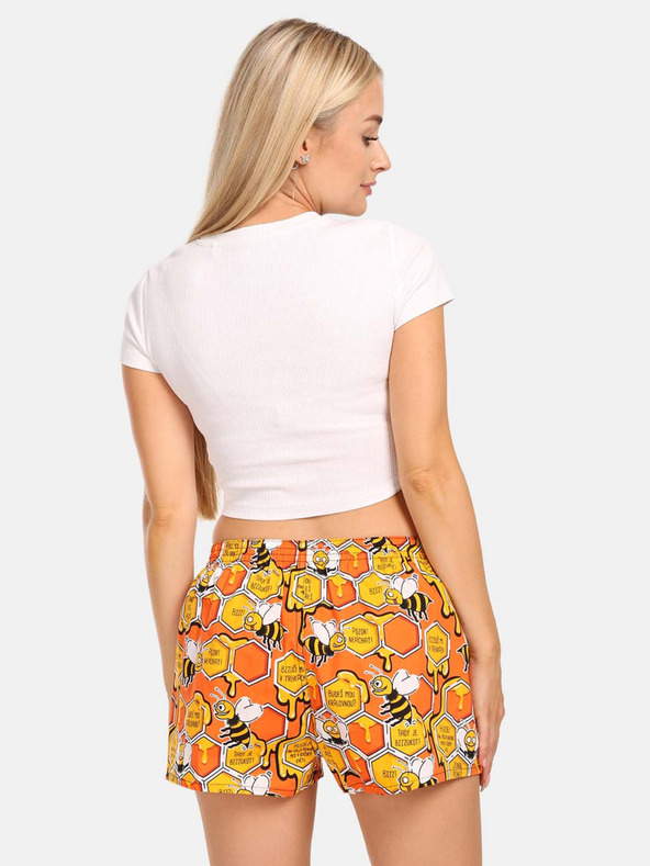 Styx Оранжеви дамски къси панталони Styx art Пчели