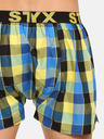 Styx Жълто-сини мъжки карирани шорти Styx