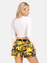 Styx Зелено и жълто дамски шарени шорти за сън Styx Камуфлаж