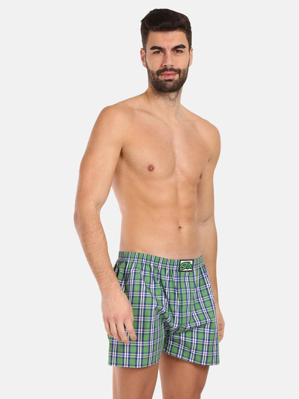 Styx Зелени мъжки карирани шорти Styx