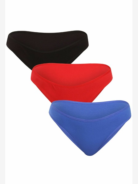 Nedeto Комплект от три дамски бикини в синьо, червено и черно Nedeto