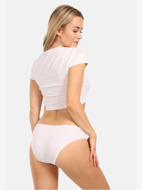 Nedeto Комплект от пет дамски бикини в черно и бяло Nedeto