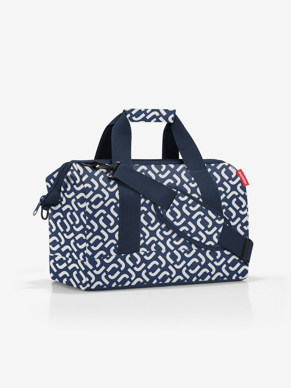 Reisenthel Тъмносиня шарена чанта Reisenthel Allrounder M Signature Travel Bag