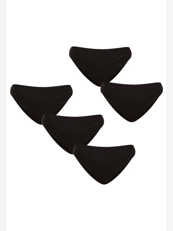 Nedeto Комплект от пет дамски боксерки в черно Nedeto