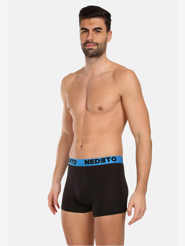 Nedeto Комплект от пет мъжки боксерки в черно Nedeto