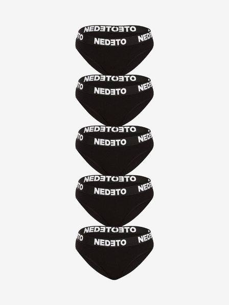 Nedeto Комплект от пет дамски бикини Nedeto Black