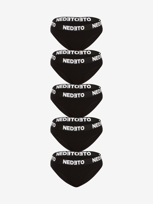 Nedeto Комплект от пет дамски бикини Nedeto Black