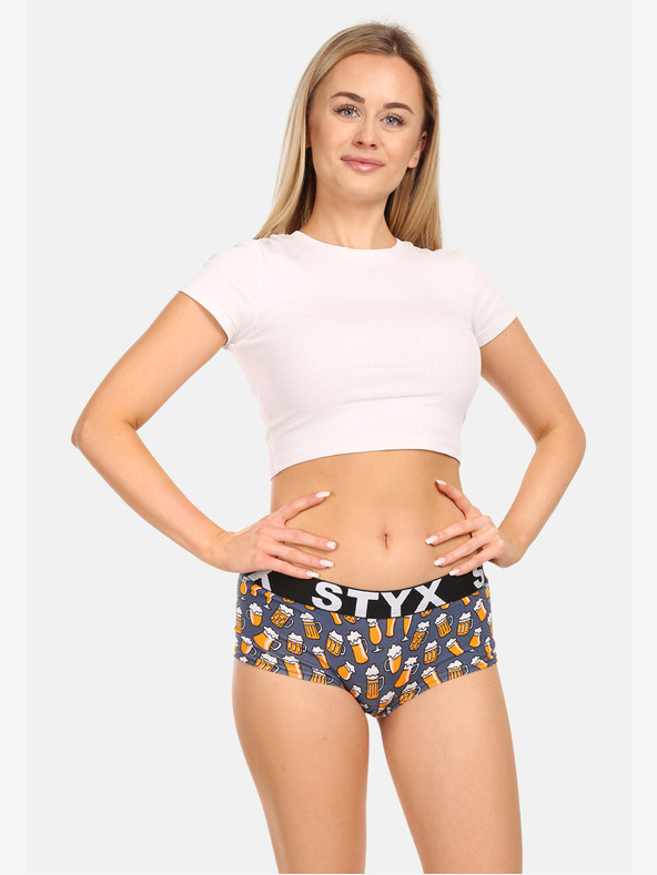 Styx Комплект три - дамски бикини Styx art с крачол многоцветни