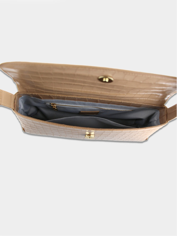 Elega Бежова дамска чанта с капак Elega Dundee