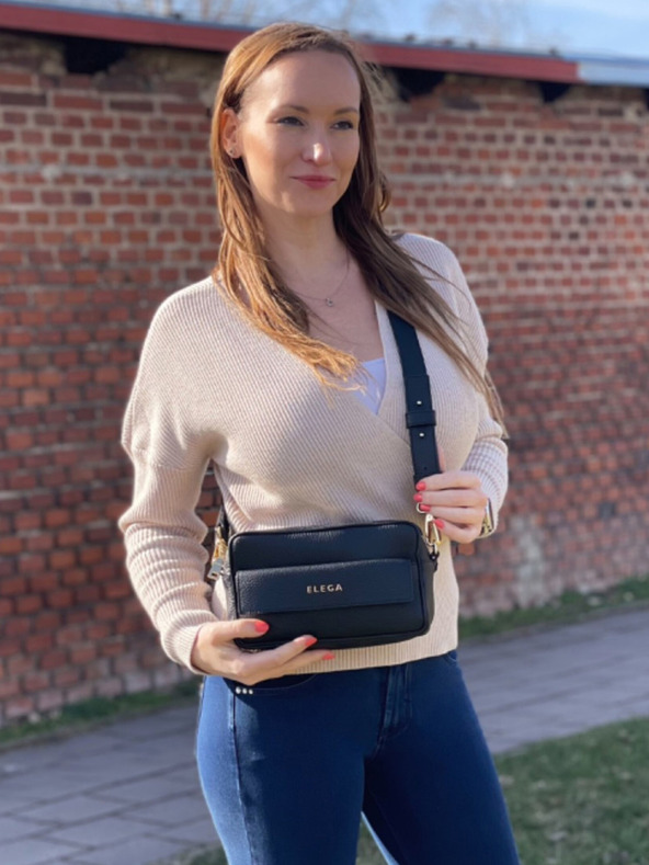 Elega Черна дамска чанта Elega Nokky