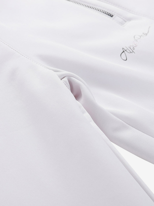 ALPINE PRO Дамски ски софтшел панталон с мембрана ALPINE PRO GERANA бял