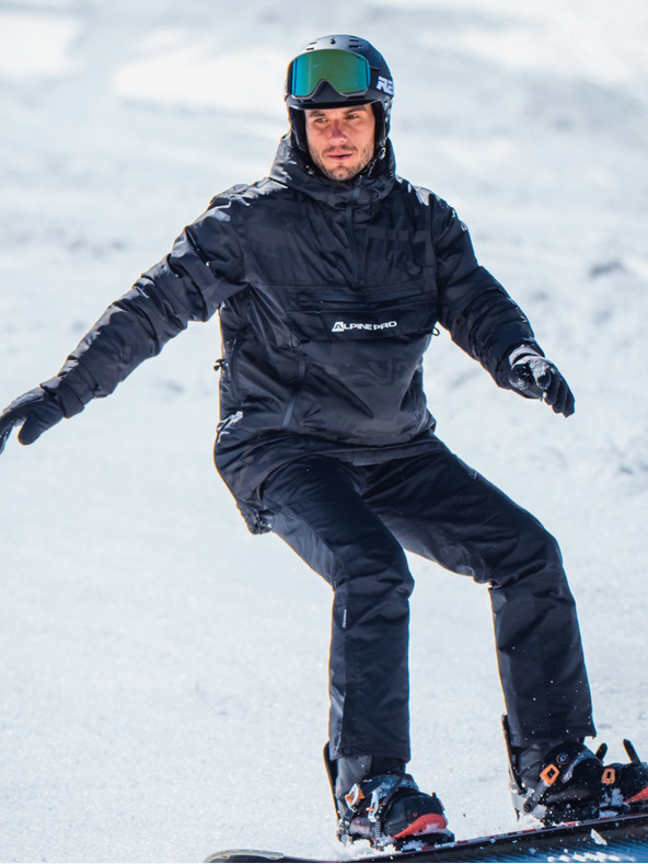 ALPINE PRO Мъжко ски яке с мембрана от ptx ALPINE PRO CLOC petrol