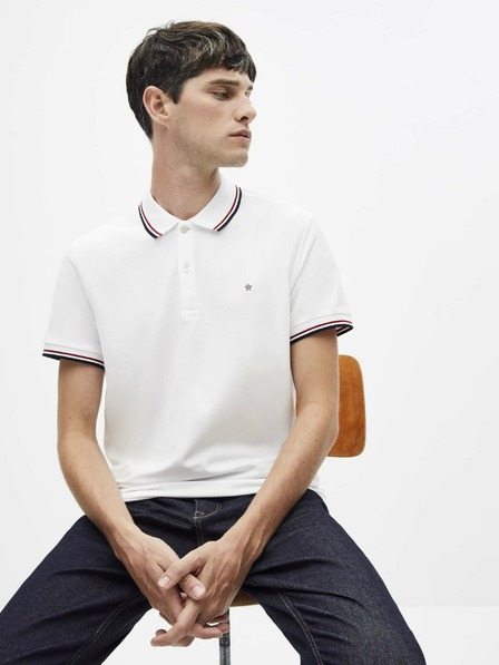 Celio Бяла мъжка поло риза Celio Necetwo