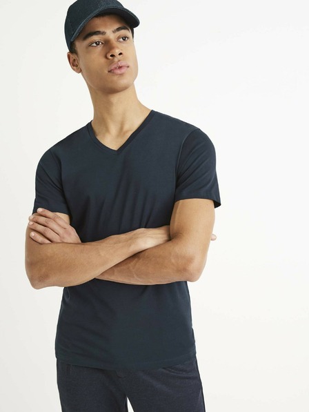Celio Тъмносиня мъжка основна тениска Celio Neuniv