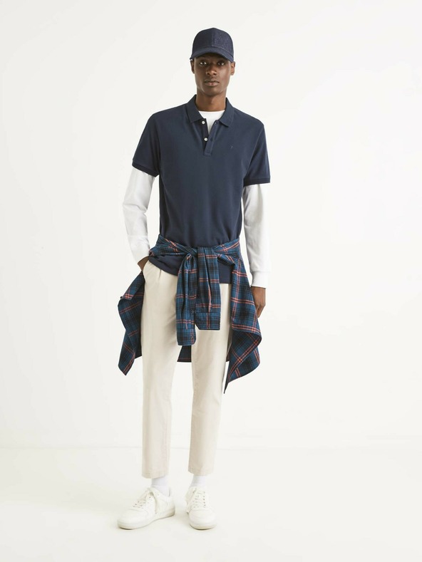 Celio Тъмносиня мъжка поло риза Celio