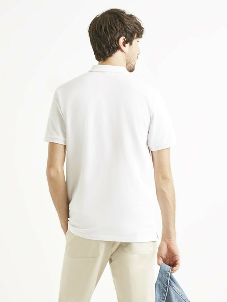 Celio Бяла мъжка поло риза Celio