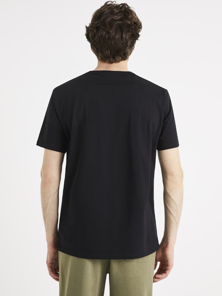Celio Черна основна тениска Celio Tebase