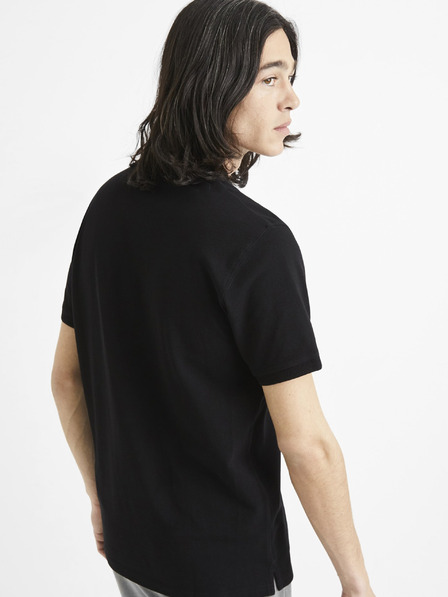 Celio Черна мъжка поло тениска Celio Teone