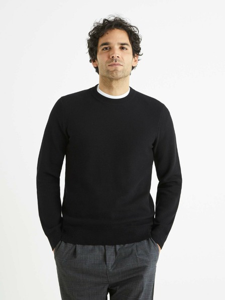Celio Черен мъжки пуловер Celio Bepic