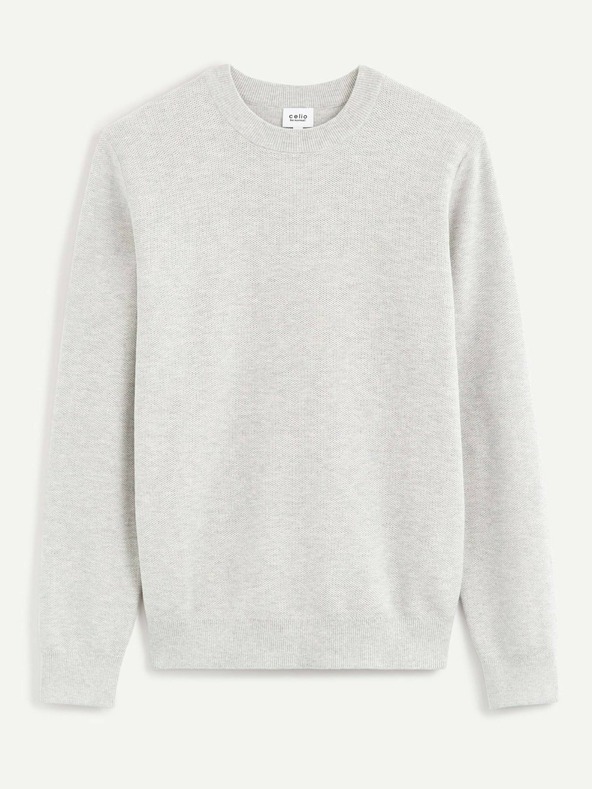 Celio Светлосив мъжки пуловер Celio Bepic